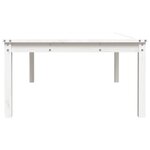 vidaXL Table de jardin blanc 121x82 5x45 cm bois massif de pin