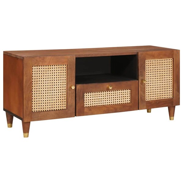 vidaXL Meuble TV Marron 105 x 33 5 x 46 cm Bois de mangue massif