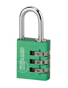 THIRARD - Cadenas à code Maxium Color Vert  intérieur  aluminium  30mm - THIRARD