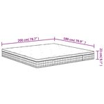 vidaXL Matelas à ressorts bonnell moyen 180x200 cm