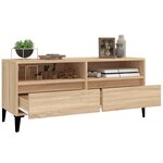 vidaXL Meuble TV chêne sonoma 100x34 5x44 5 cm bois d'ingénierie
