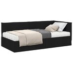 vidaXL Cadre de lit d'angle avec matelas 2 Pièces Vert Velours