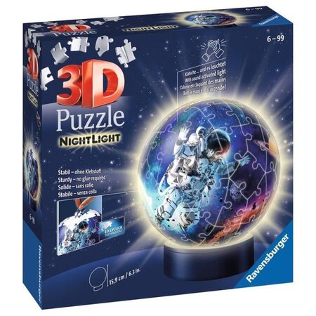 Puzzle 3d ball 72 p illuminé - les astronautes