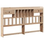 vidaXL Lit bibliothèque sans matelas 180x200 cm bois massif de pin