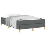 vidaXL Lit à ressorts avec matelas Gris foncé 120 x 190 cm tissu
