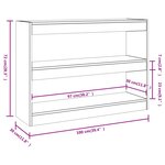 vidaXL Bibliothèque/Séparateur de pièce Gris béton 100x30x72 cm