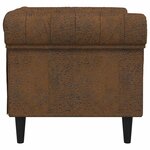 vidaXL Fauteuil Chesterfield Argyle Marron 78.5 x 74.5 x 74.5 cm