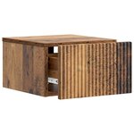 vidaXL Cabinet de chevet mural 2 Pièces Bois ancien 33 x 34 5 x 20 cm