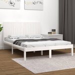 vidaXL Cadre de lit Blanc Bois de pin massif 200x200 cm