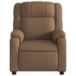 vidaXL Fauteuil inclinable de massage électrique marron tissu
