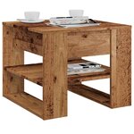 vidaXL Table basse vieux bois 55 5x55x45 cm bois d'ingénierie