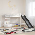 vidaXL Lit superposé pour enfants avec toboggan Blanc et anthracite