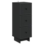 vidaXL Armoire à tiroirs Noir 33 x 34 5 x 90 cm Bois d'ingénierie
