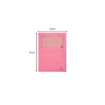 Paquet De 100 Chemises À Fenêtre Super 160g/m2 - 22x31cm - Rose - Exacompta