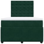 vidaXL Sommier à lattes de lit avec matelas vert foncé 120x190 cm