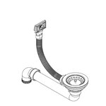 vidaXL Évier de cuisine Granit Seul lavabo Beige