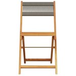 vidaXL Chaises de jardin pliables lot de 8 gris bois d'acacia massif