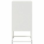vidaXL Tables de chevet 2 Pièces blanc 36x39x78 cm acier