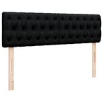 vidaXL Lit ottoman avec matelas noir 140x190 cm tissu