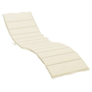 vidaXL Coussin de chaise longue crème 200x60x3 cm tissu oxford
