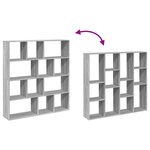 vidaXL Bibliothèque sonoma gris 132x29x141 5 cm bois d'ingénierie