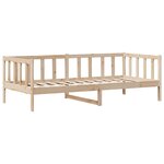 vidaXL Lit de jour avec tiroirs sans matelas 90x200 cm bois massif