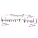 vidaXL Ensemble de canapé de jardin 9 Pièces Anthracite Acier
