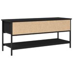 Meuble TV vidaXL Noir Chêne 100x35x45 cm Bois d'ingénierie et Acier