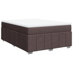 vidaXL Sommier à lattes de lit avec matelas Marron foncé 140x200 cm