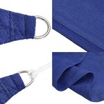 vidaXL Voile d'ombrage 160 g/m² rectangulaire bleu 6x7 m PEHD