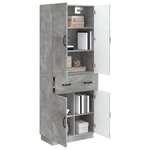 vidaXL Ensemble de Meubles 2 Pièces Gris béton Bois d'ingénierie