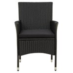 vidaXL Salon d'extérieur 9 Pièces avec coussins Résine tressée Noir