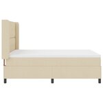 Lit Box Spring vidaXL avec Matelas & LED Crème 140x200 cm Tissu