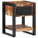 vidaXL Table de chevet multicolore 35x34x45cm bois massif récupération