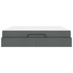 vidaXL Cadre de lit avec matelas avec matelas 2 Pièces Gris Foncé tissu