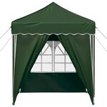 vidaXL Tente de fête pop-up 195 x 195 x 245 cm Vert Tissu Oxford