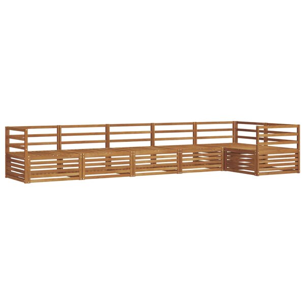 vidaXL Ensemble de canapés d'extérieur 6 Pièces Naturel