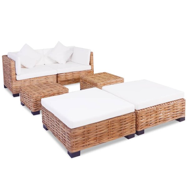 vidaXL Ensemble de canapés 16 Pièces Rotin naturel