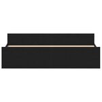 vidaXL Cadre de lit sans matelas Chêne noir 180 x 200 cm Bois d'ingénierie