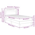 vidaXL Cadre de lit avec matelas 90 x 190 cm Noir