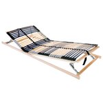 vidaXL Sommier à lattes Marron 70 x 190 cm Bois de hêtre massif