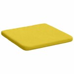 vidaXL Coussins de siège 4 Pièces Jaune clair 40 x 40 x 3 cm tissu