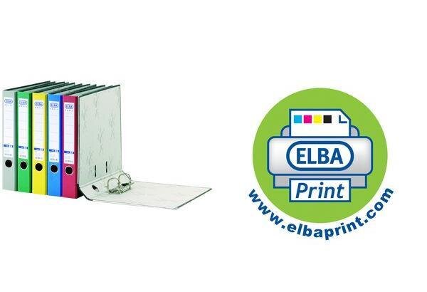 classeur smart marbré nuageux  dos: 80 mm  rouge  A4 ELBA