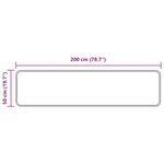 vidaXL Coureur de Tapis MARSA Gris 50 x 200 cm Polyester et PVC