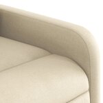 vidaXL Fauteuil de massage inclinable Crème Tissu