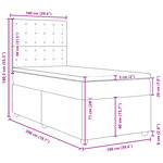 vidaXL Sommier à lattes de lit avec matelas Marron foncé 100x200 cm