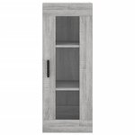 vidaXL Buffet haut Sonoma gris 34 5x34x180 cm Bois d'ingénierie