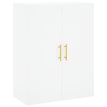vidaXL Buffet haut Blanc 69 5x34x180 cm Bois d'ingénierie