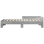 vidaXL Cadre de lit sonoma gris 75x190 cm bois d'ingénierie