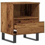 vidaXL Table de chevet vieux bois 40x35x50 cm bois d’ingénierie